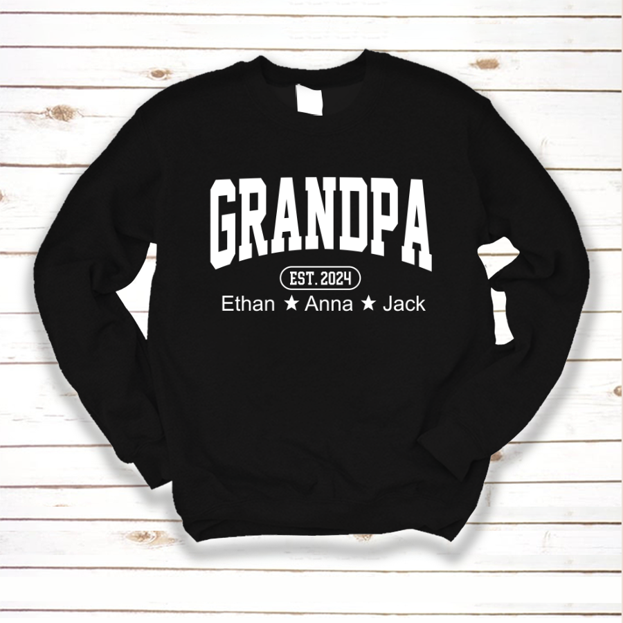 Personalized Dad Grandpa And Grandkids Father's Day Gift Shirt