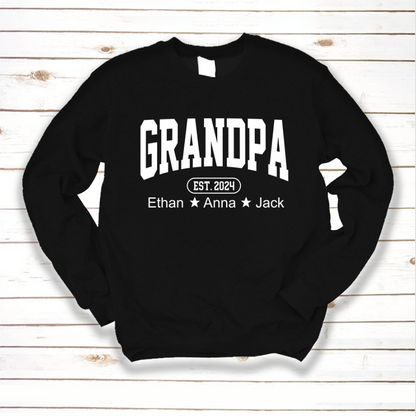 Personalized Dad Grandpa And Grandkids Father's Day Gift Shirt