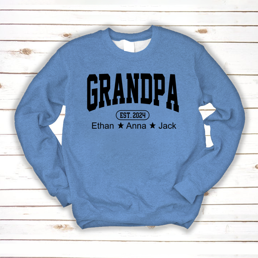 Personalized Dad Grandpa And Grandkids Father's Day Gift Shirt