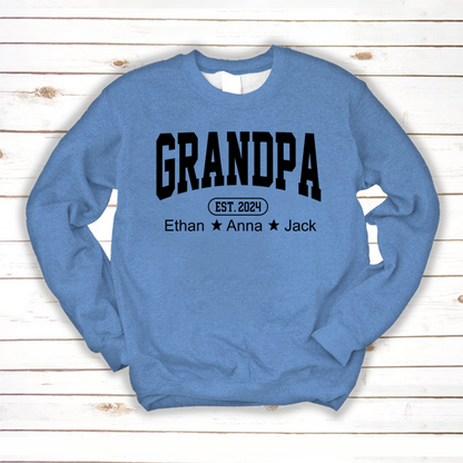 Personalized Dad Grandpa And Grandkids Father's Day Gift Shirt
