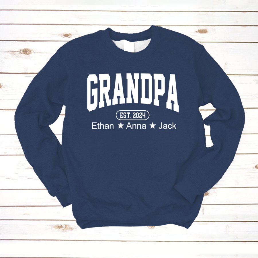 Personalized Dad Grandpa And Grandkids Father's Day Gift Shirt