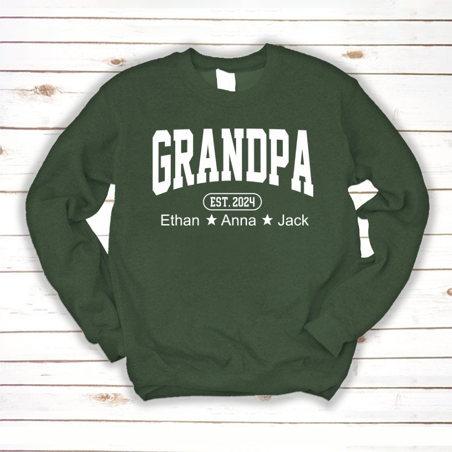 Personalized Dad Grandpa And Grandkids Father's Day Gift Shirt