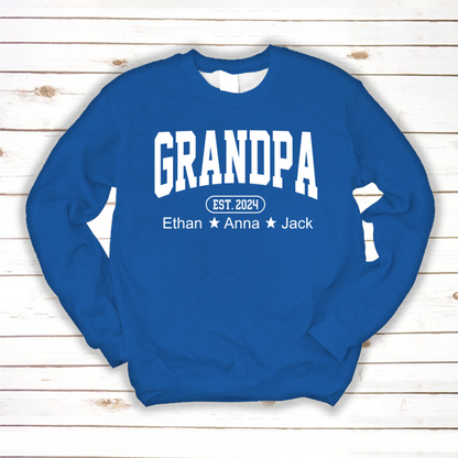 Personalized Dad Grandpa And Grandkids Father's Day Gift Shirt