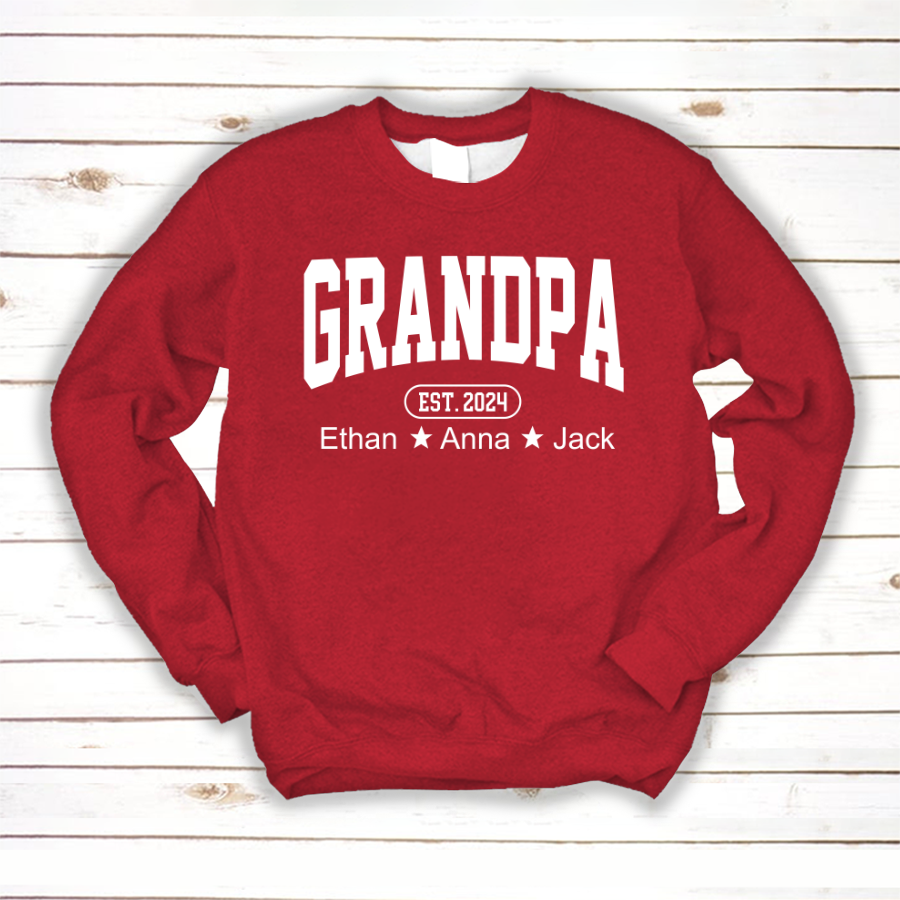 Personalized Dad Grandpa And Grandkids Father's Day Gift Shirt