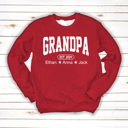 Personalized Dad Grandpa And Grandkids Father's Day Gift Shirt