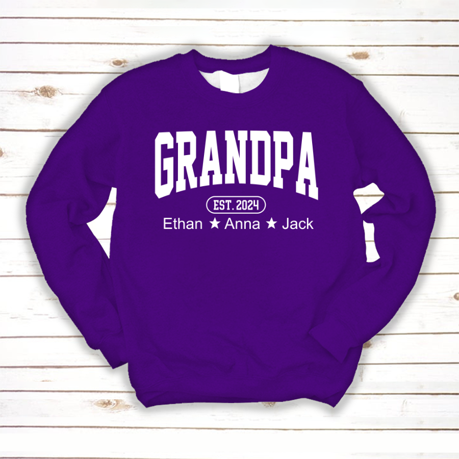 Personalized Dad Grandpa And Grandkids Father's Day Gift Shirt