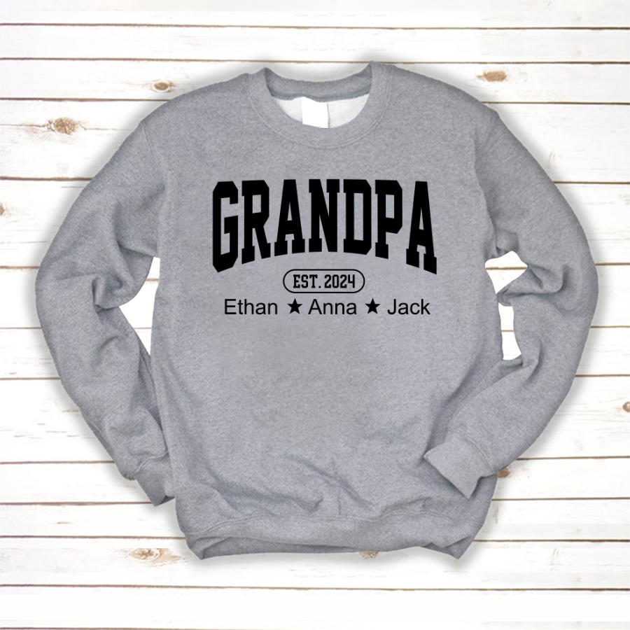 Personalized Dad Grandpa And Grandkids Father's Day Gift Shirt