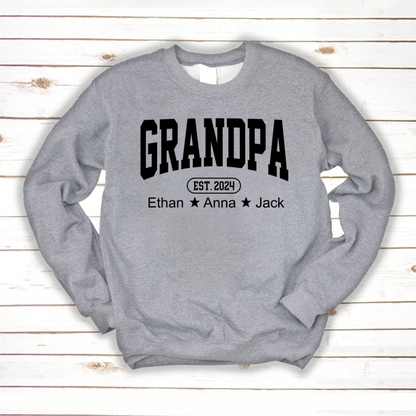 Personalized Dad Grandpa And Grandkids Father's Day Gift Shirt