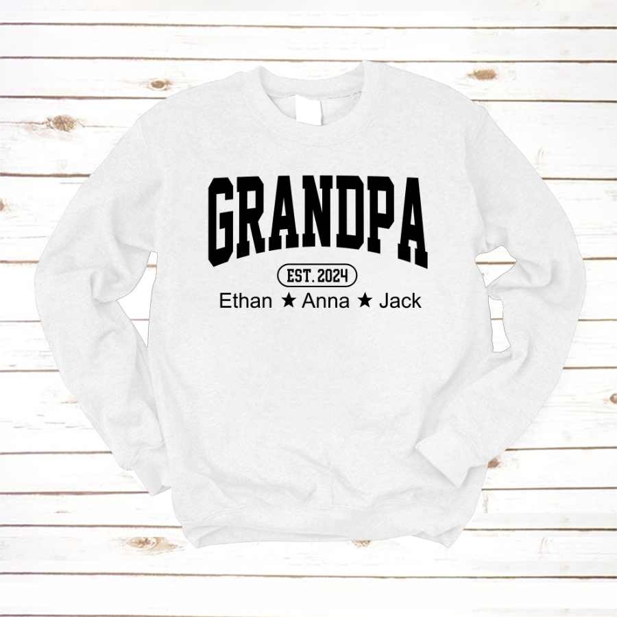 Personalized Dad Grandpa And Grandkids Father's Day Gift Shirt