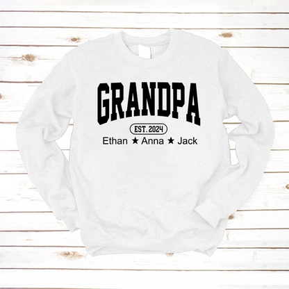 Personalized Dad Grandpa And Grandkids Father's Day Gift Shirt