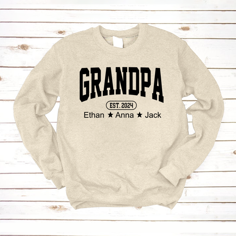 Personalized Dad Grandpa And Grandkids Father's Day Gift Shirt
