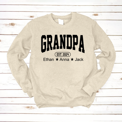 Personalized Dad Grandpa And Grandkids Father's Day Gift Shirt
