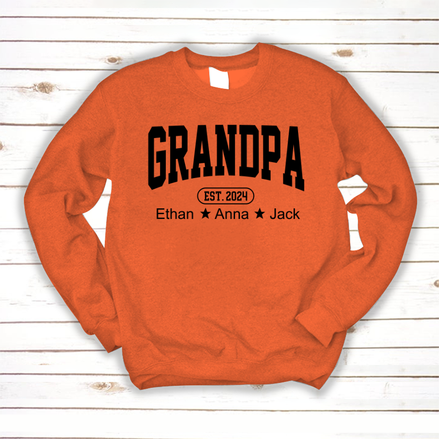 Personalized Dad Grandpa And Grandkids Father's Day Gift Shirt