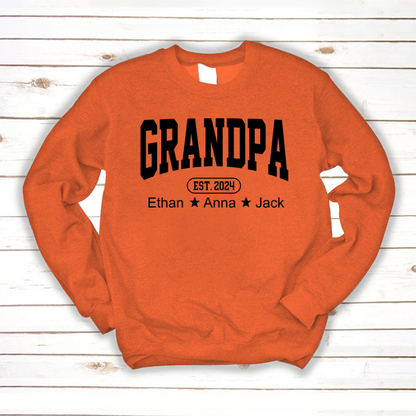 Personalized Dad Grandpa And Grandkids Father's Day Gift Shirt