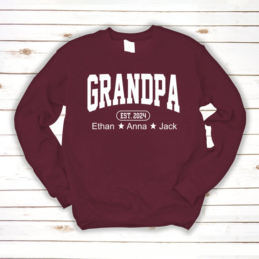 Personalized Dad Grandpa And Grandkids Father's Day Gift Shirt