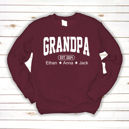 Personalized Dad Grandpa And Grandkids Father's Day Gift Shirt