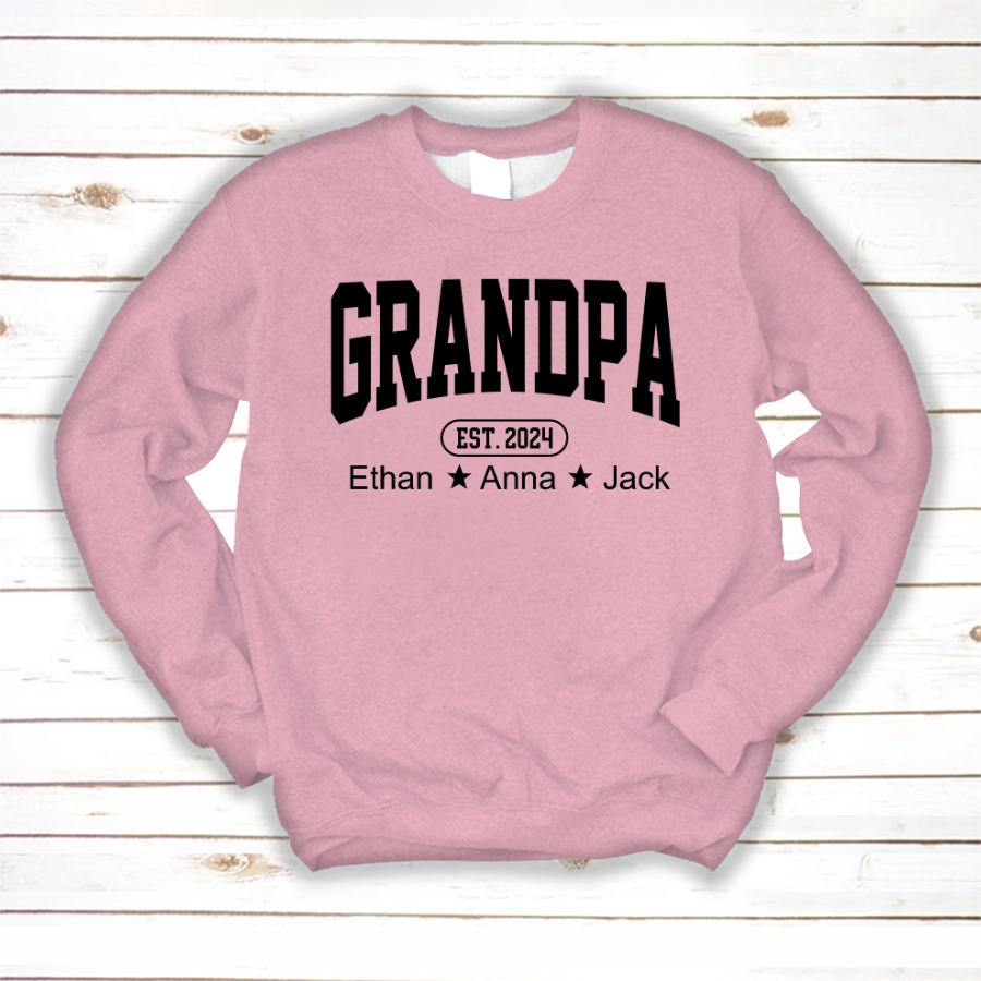 Personalized Dad Grandpa And Grandkids Father's Day Gift Shirt