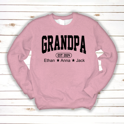 Personalized Dad Grandpa And Grandkids Father's Day Gift Shirt