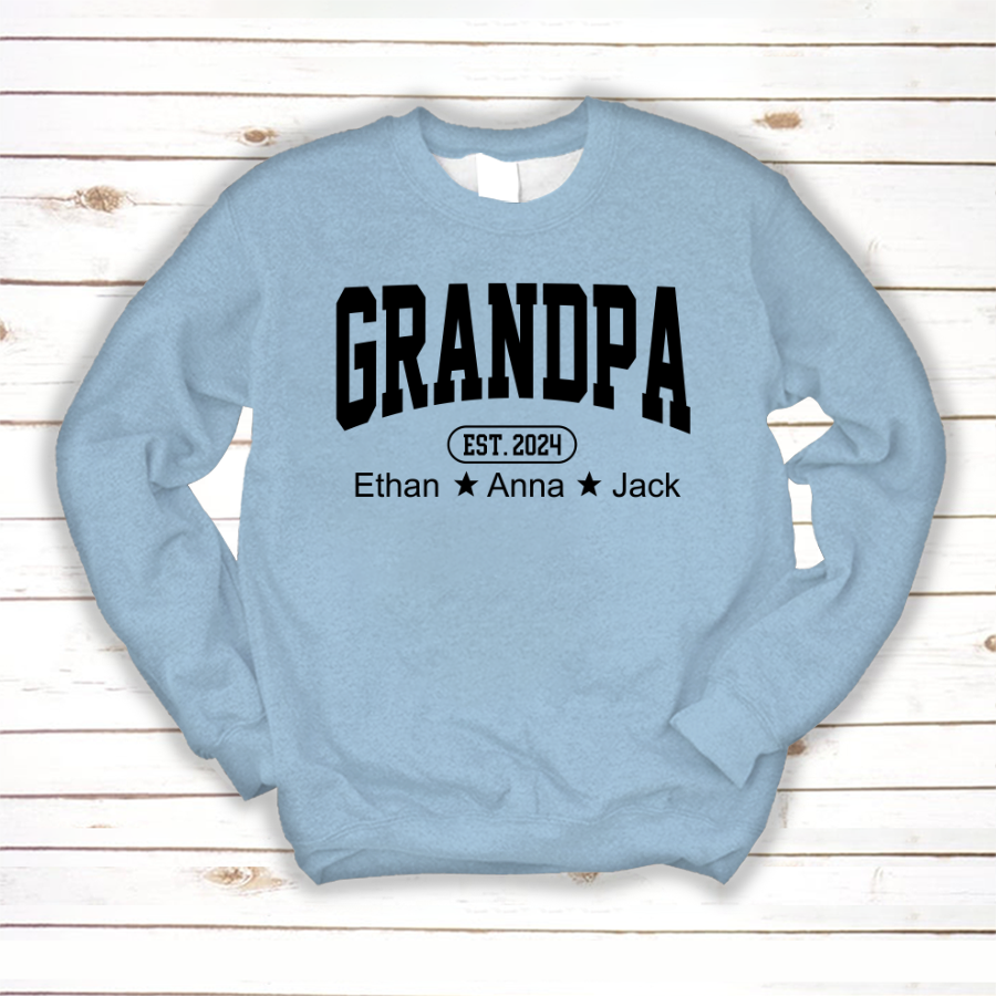 Personalized Dad Grandpa And Grandkids Father's Day Gift Shirt