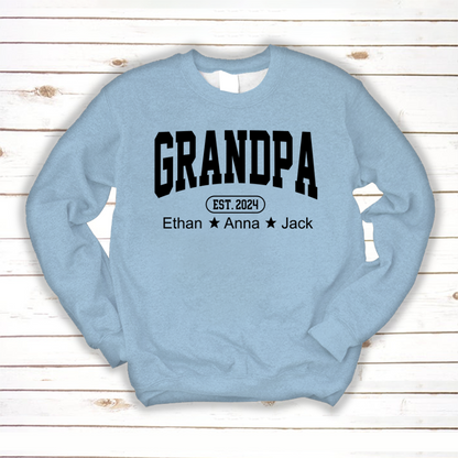 Personalized Dad Grandpa And Grandkids Father's Day Gift Shirt