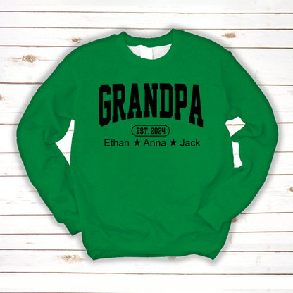 Personalized Dad Grandpa And Grandkids Father's Day Gift Shirt