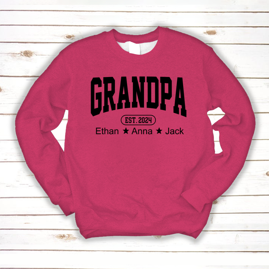 Personalized Dad Grandpa And Grandkids Father's Day Gift Shirt
