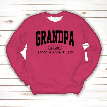 Personalized Dad Grandpa And Grandkids Father's Day Gift Shirt