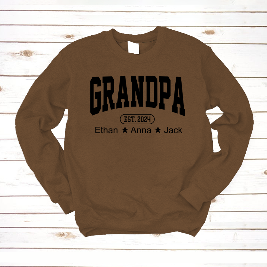 Personalized Dad Grandpa And Grandkids Father's Day Gift Shirt