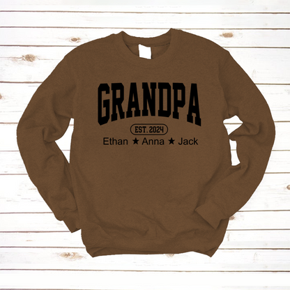 Personalized Dad Grandpa And Grandkids Father's Day Gift Shirt