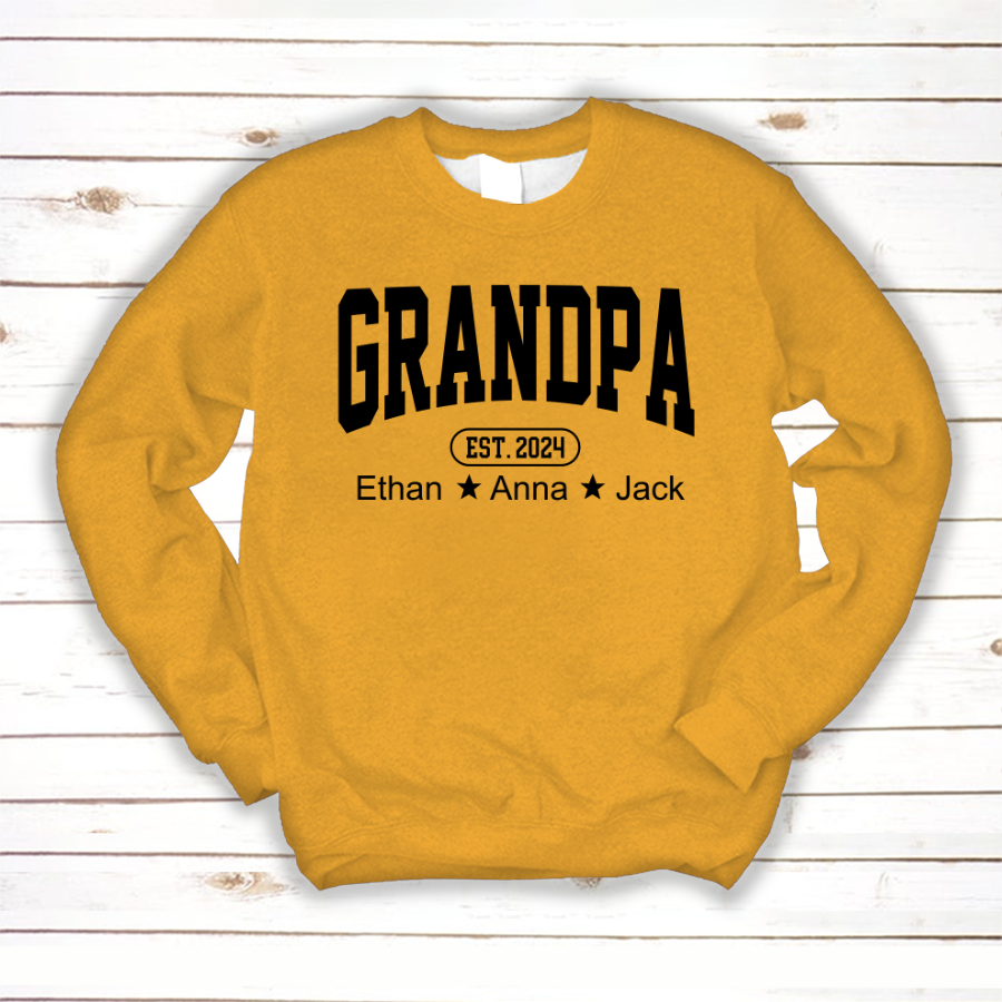 Personalized Dad Grandpa And Grandkids Father's Day Gift Shirt