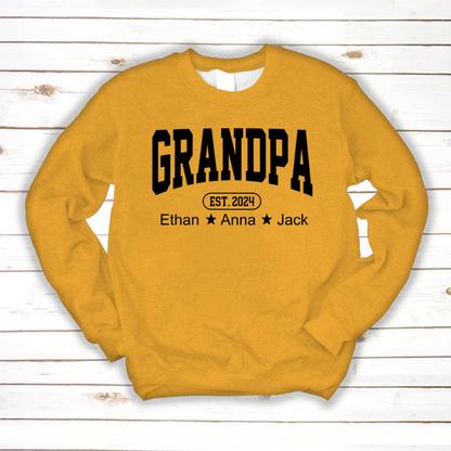 Personalized Dad Grandpa And Grandkids Father's Day Gift Shirt