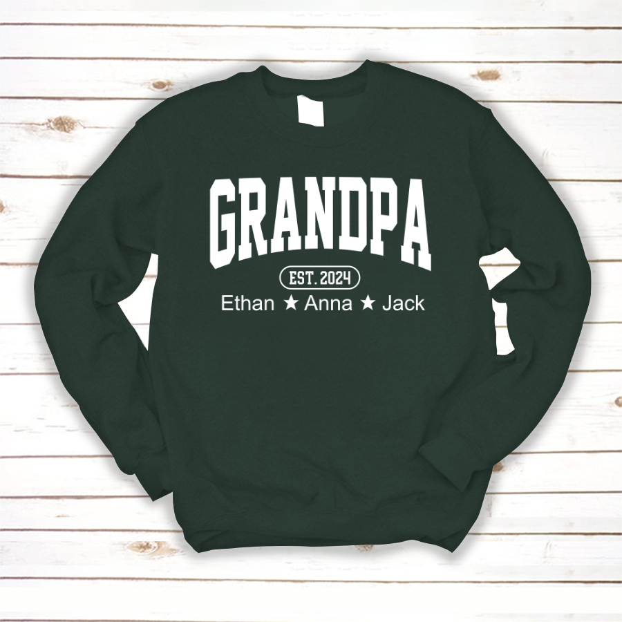 Personalized Dad Grandpa And Grandkids Father's Day Gift Shirt