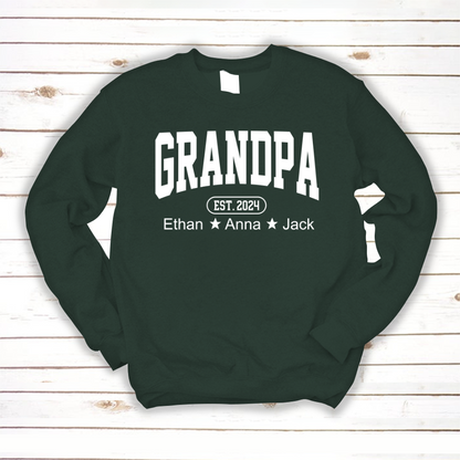 Personalized Dad Grandpa And Grandkids Father's Day Gift Shirt