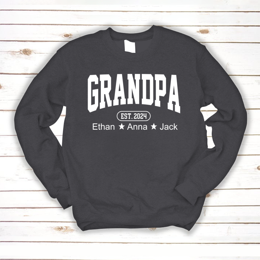 Personalized Dad Grandpa And Grandkids Father's Day Gift Shirt
