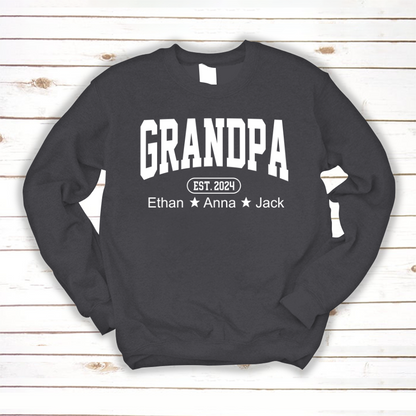 Personalized Dad Grandpa And Grandkids Father's Day Gift Shirt