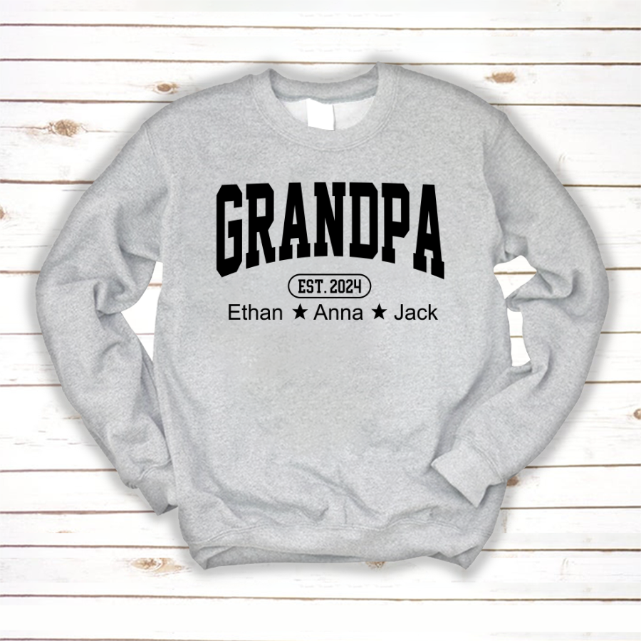 Personalized Dad Grandpa And Grandkids Father's Day Gift Shirt