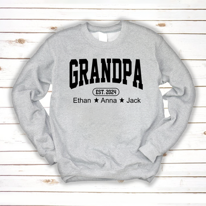 Personalized Dad Grandpa And Grandkids Father's Day Gift Shirt