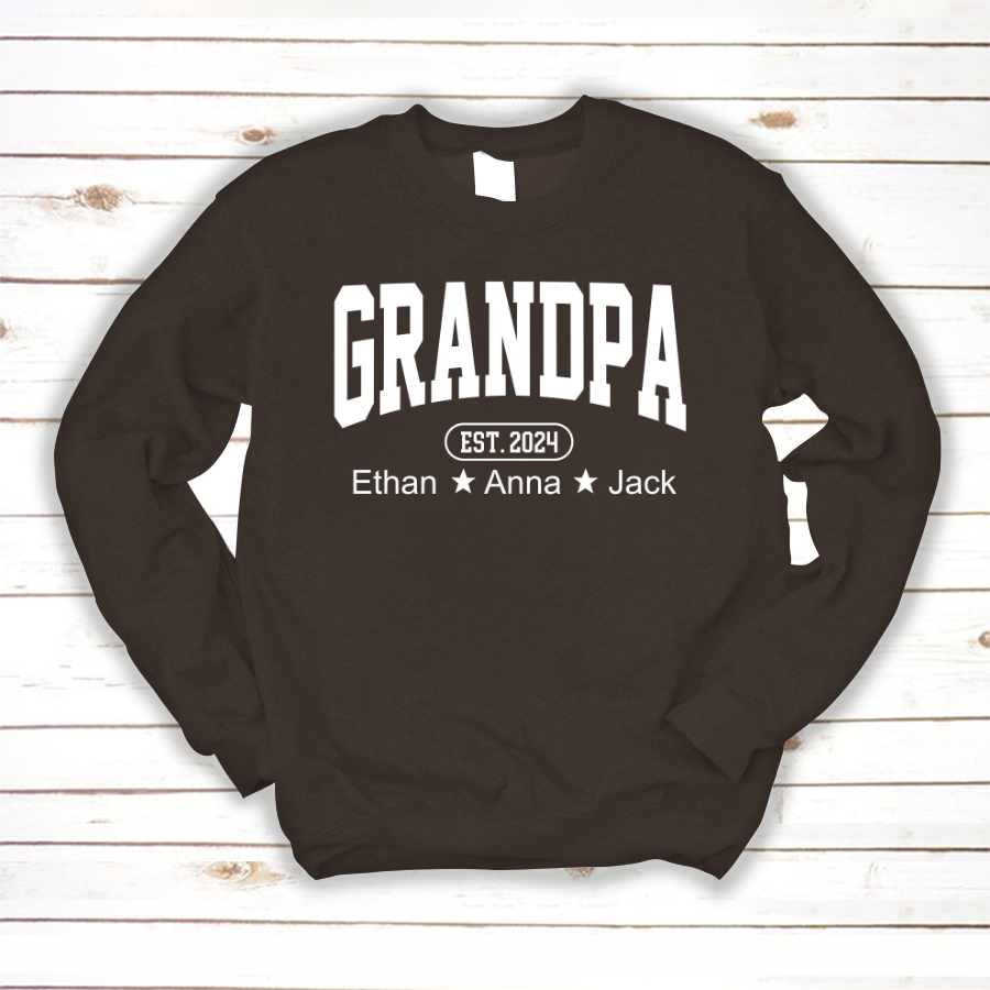 Personalized Dad Grandpa And Grandkids Father's Day Gift Shirt