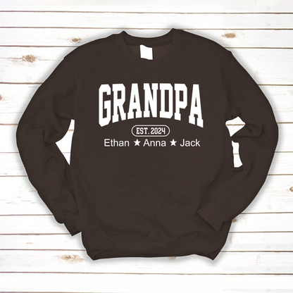 Personalized Dad Grandpa And Grandkids Father's Day Gift Shirt
