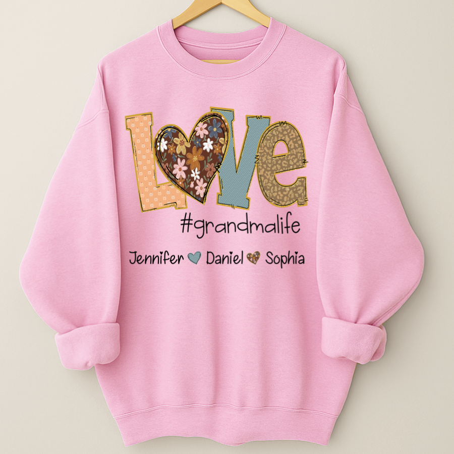 Personalized Love Grandma, Fall Color Grankids Custom Name
