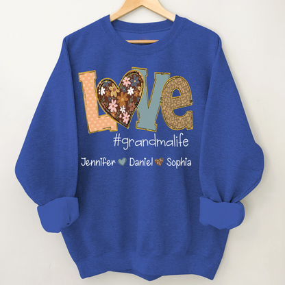 Personalized Love Grandma, Fall Color Grankids Custom Name