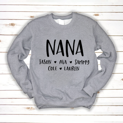 Personalized Nana Shirt, Mother's Day Gifts For Grandma
