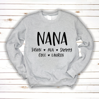 Personalized Nana Shirt, Mother's Day Gifts For Grandma