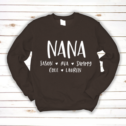 Personalized Nana Shirt, Mother's Day Gifts For Grandma