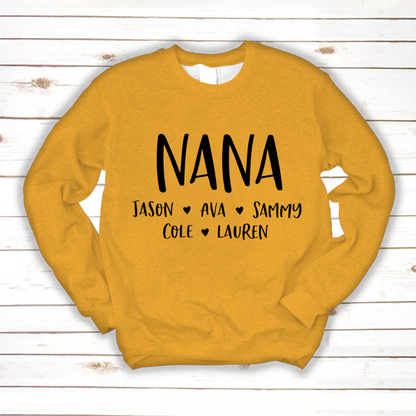 Personalized Nana Shirt, Mother's Day Gifts For Grandma