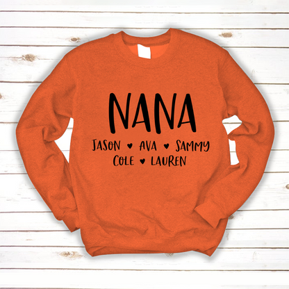 Personalized Nana Shirt, Mother's Day Gifts For Grandma