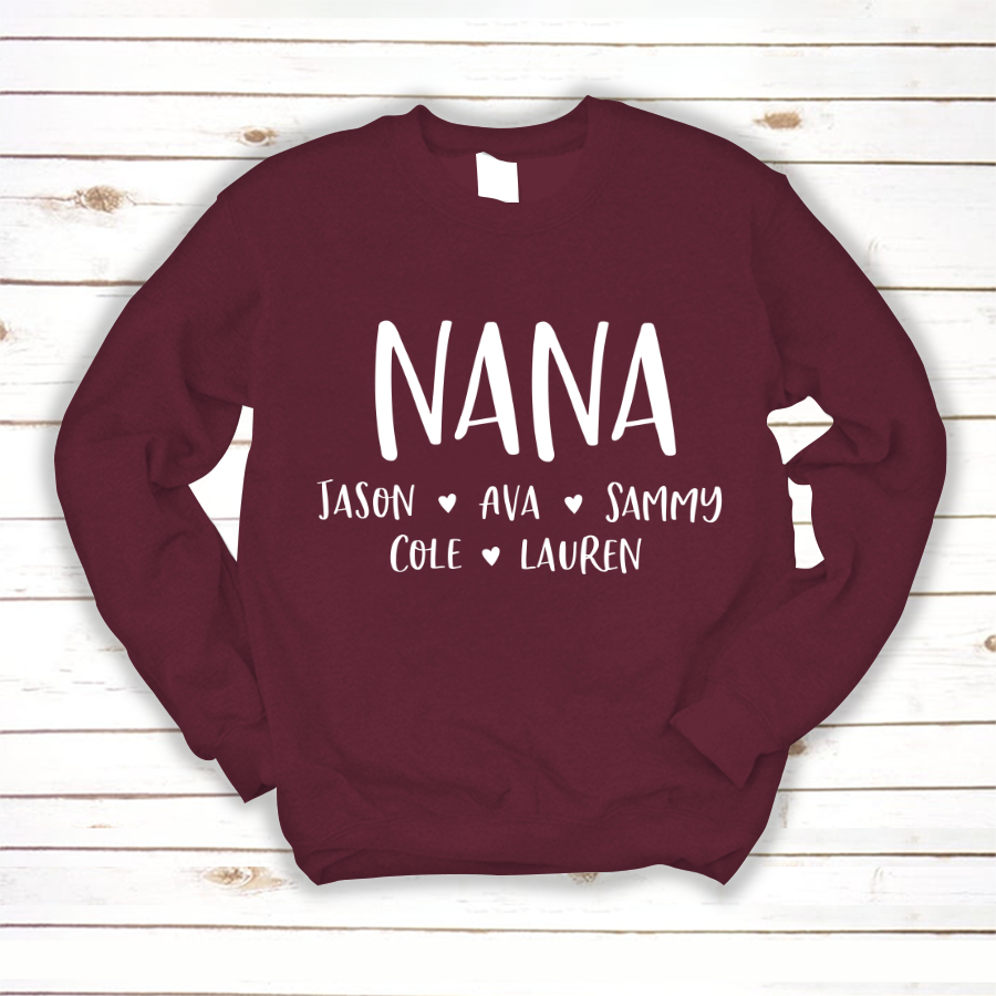 Personalized Nana Shirt, Mother's Day Gifts For Grandma