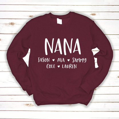 Personalized Nana Shirt, Mother's Day Gifts For Grandma