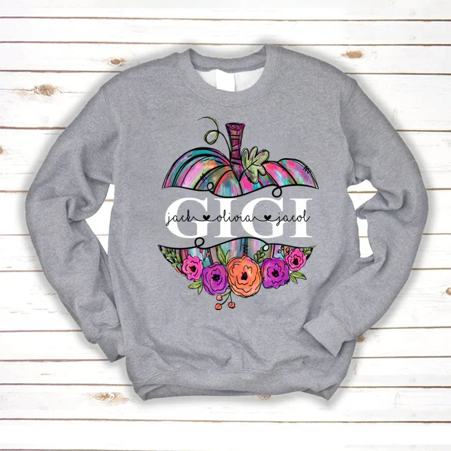 Personalized Gigi Painted Pumpkin 2022 Sweatshirt