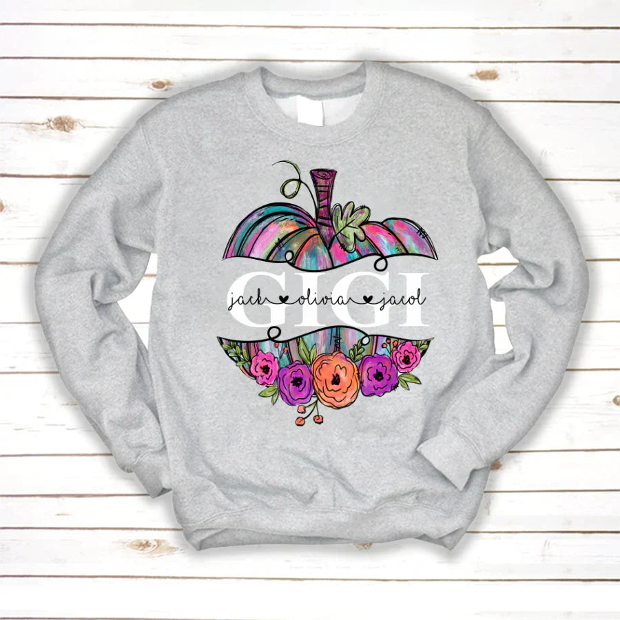 Personalized Gigi Painted Pumpkin 2022 Sweatshirt